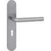 KARWEI deurkruk set Gino ovaal schild sleutelgat 56 mm RVS look aluminium Online