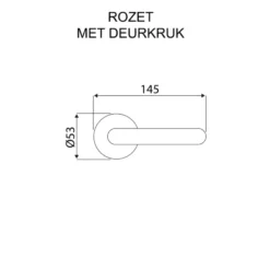KARWEI deurkruk set Gino rond rozet RVS look aluminium Discount