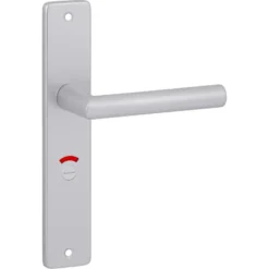 KARWEI deurkruk set Greece recht schild vrij-bezet sluiting 63/8 mm ANOX aluminium mat Clearance
