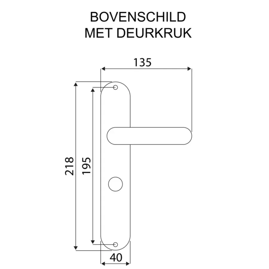 KARWEI deurkruk set Greece recht schild vrij-bezet sluiting 63/8 mm ANOX aluminium mat Clearance
