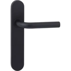KARWEI deurkruk set Henry ovaal blind schild zwart RVS Discount