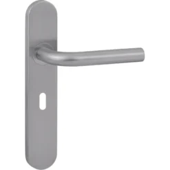 KARWEI deurkruk set Henry ovaal schild sleutelgat 56 mm RVS Best