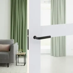 KARWEI deurkruk set Henry rond rozet klein zwart RVS Outlet