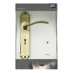 KARWEI deurkruk set Jorge ovaal schild sleutelgat 56 mm messing antiek New