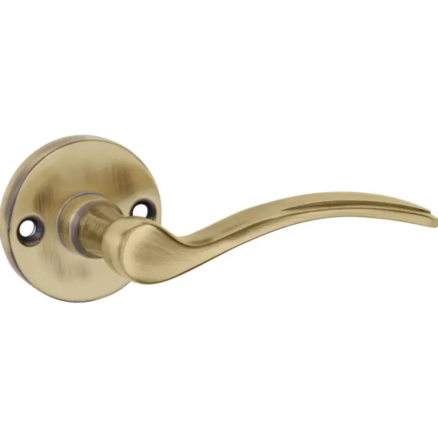 KARWEI deurkruk set Jorge rond rozet messing antiek New
