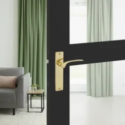 KARWEI deurkruk set Jose recht blind schild messing glans Outlet