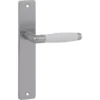 KARWEI deurkruk set Lago recht blind schild RVS look messing