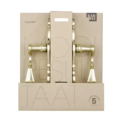 KARWEI deurkruk set Lepel ovaal schild sleutelgat 56 mm messing glans Clearance
