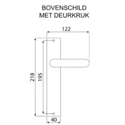 KARWEI deurkruk set Lopes recht blind schild zwart messing Online