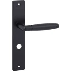 KARWEI deurkruk set Lopes recht schild vrij-bezet sluiting 63/8 mm zwart messing Sale