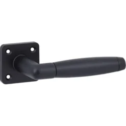 KARWEI deurkruk set Lopes vierkant rozet zwart messing New