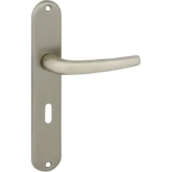 KARWEI deurkruk set Mario ovaal schild sleutelgat 56 mm RVS look messing Clearance