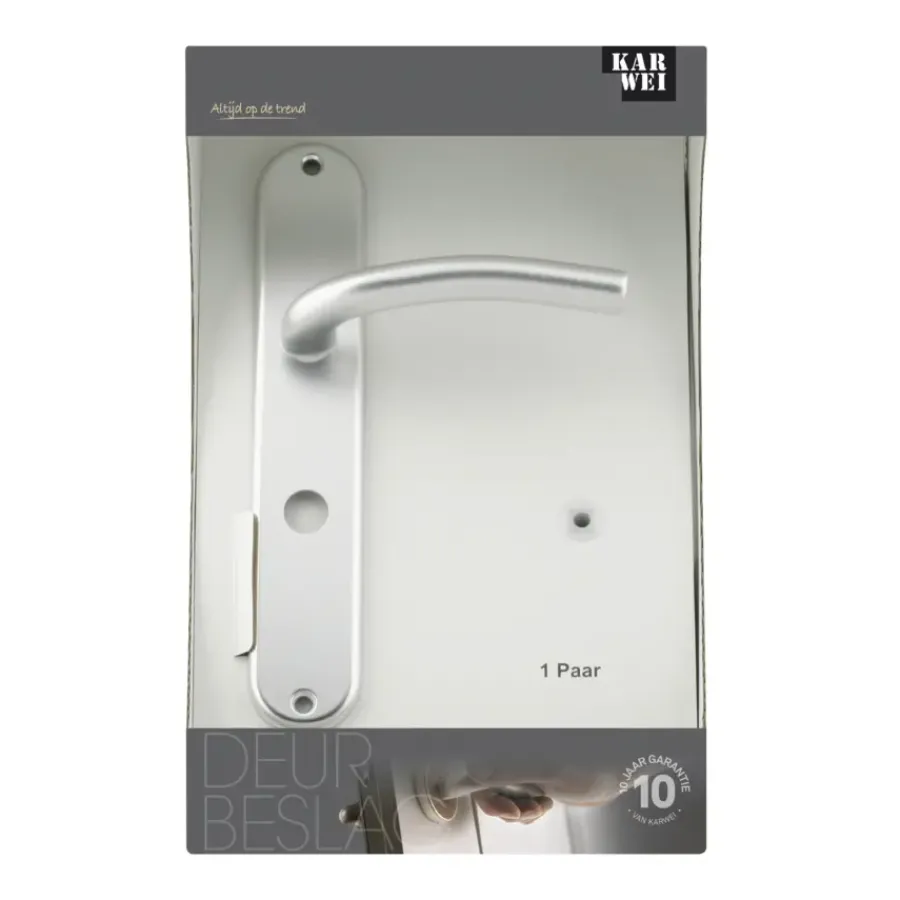 KARWEI deurkrukset Renato langschild vrij-bezet 63/8mm aluminium