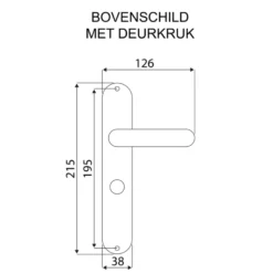 KARWEI deurkrukset Renato langschild vrij-bezet 63/8mm aluminium