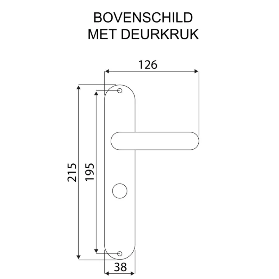 KARWEI deurkrukset Renato langschild vrij-bezet 63/8mm aluminium