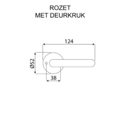 KARWEI deurkruk set Rita rond rozet RVS look messing Best