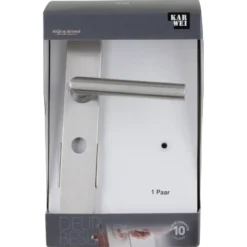 KARWEI deurkruk set Roberto ovaal schild vrij-bezet sluiting 63/8 mm RVS Online