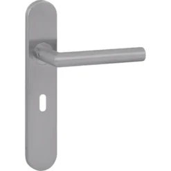 KARWEI deurkruk set Roberto ovaal schild sleutelgat 56 mm RVS Discount
