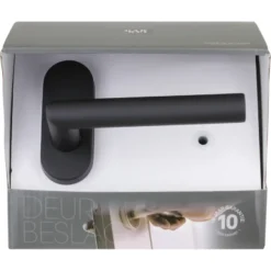 KARWEI deurkruk set Roberto patent schild zwart RVS Hot