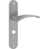 KARWEI deurkruk set Stefanie ovaal schild vrij-bezet sluiting 63/8 mm RVS look aluminium Clearance