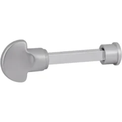 KARWEI deurkruk set Stefanie ovaal schild vrij-bezet sluiting 63/8 mm RVS look aluminium Clearance
