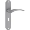 KARWEI deurkruk set Stefanie ovaal schild sleutelgat 56 mm RVS look aluminium Clearance