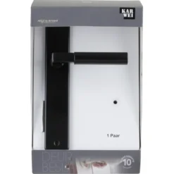 KARWEI deurkruk set Stefano recht blind schild zwart aluminium Online