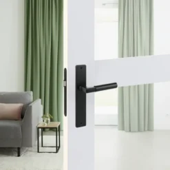 KARWEI deurkruk set Stefano recht blind schild zwart aluminium Online