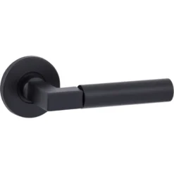 KARWEI deurkruk set Stefano rond rozet zwart aluminium Discount
