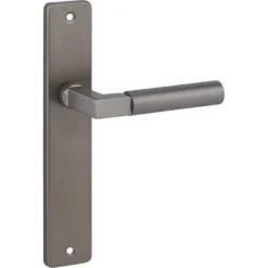 KARWEI deurkruk set Stefano recht blind schild messing antiek aluminium Clearance