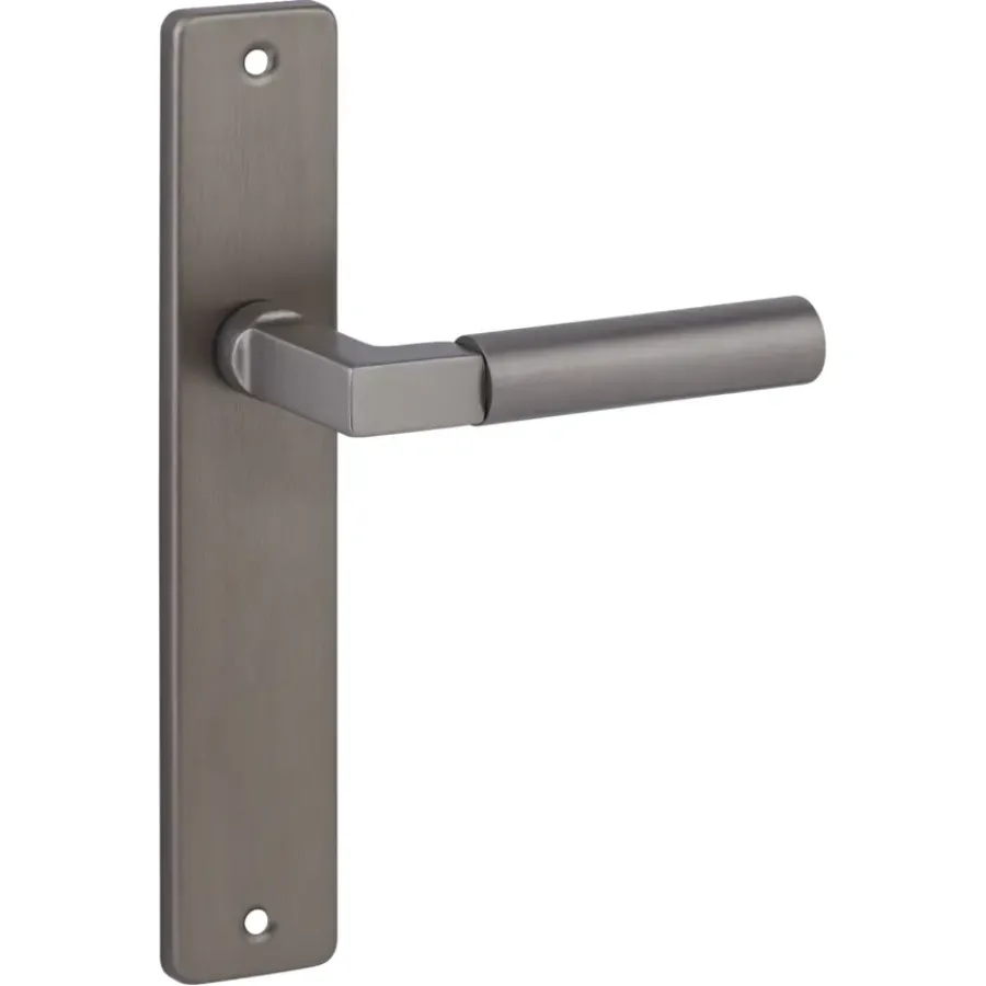 KARWEI deurkruk set Stefano recht blind schild messing antiek aluminium Clearance