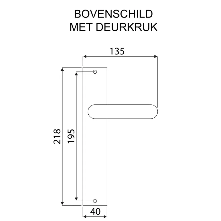 KARWEI deurkruk set Stefano recht blind schild messing antiek aluminium Clearance