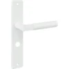 KARWEI deurkruk set Stefano recht schild vrij-bezet sluiting 63/8 mm wit aluminium New