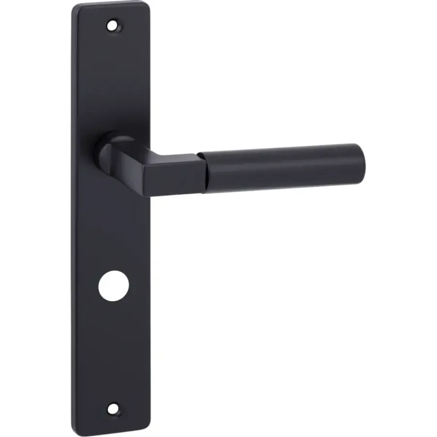 KARWEI deurkruk set Stefano recht schild vrij-bezet sluiting 63/8 mm zwart aluminium Online