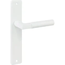 KARWEI deurkruk set Stefano recht blind schild wit aluminium Outlet
