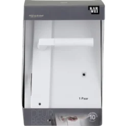 KARWEI deurkruk set Stefano recht blind schild wit aluminium Outlet
