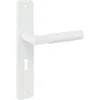 KARWEI deurkruk set Stefano recht schild sleutelgat 56 mm wit aluminium