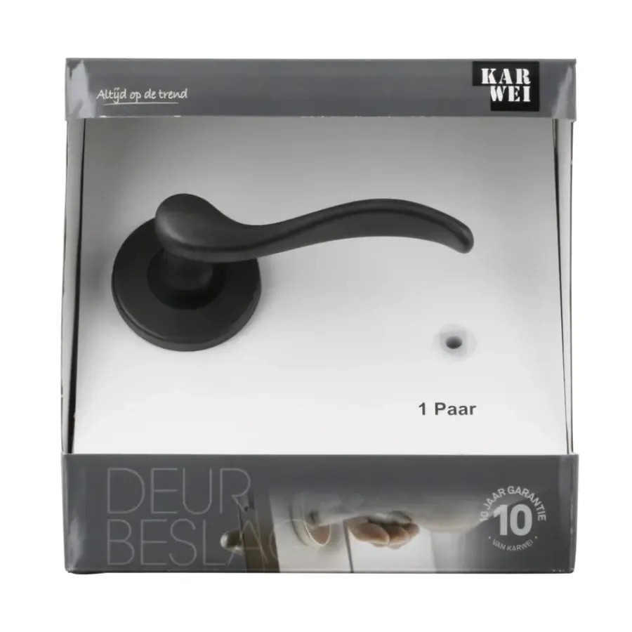 KARWEI deurkruk set Tiago rond rozet oud bruin messing Discount
