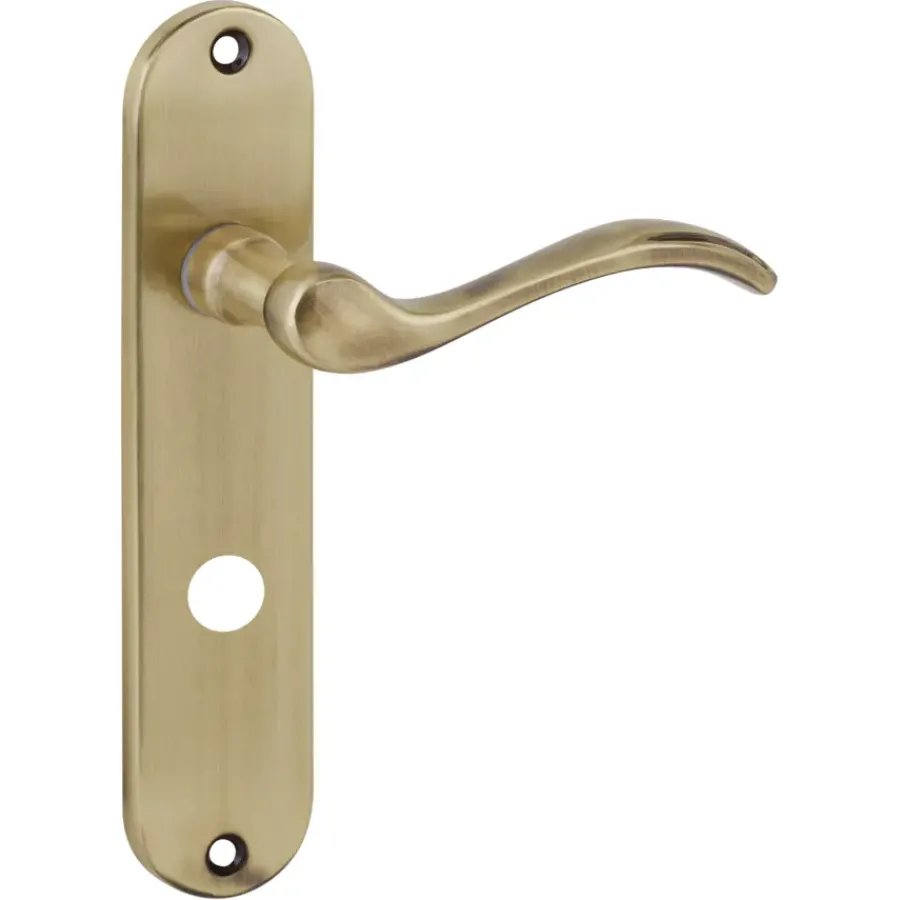 KARWEI deurkruk set Vitor ovaal schild vrij-bezet sluiting 63/8 mm messing antiek Outlet