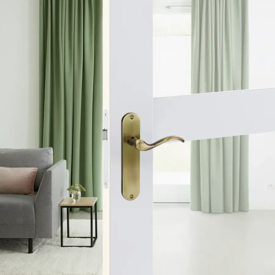 KARWEI deurkruk set Vitor ovaal blind schild messing antiek Outlet