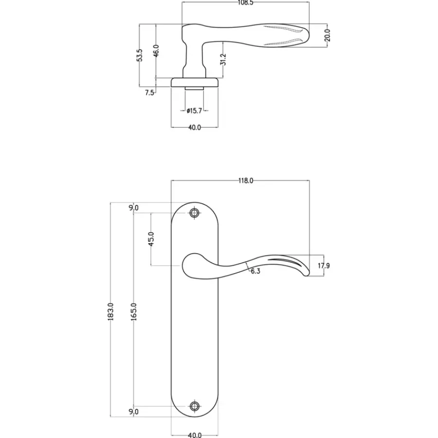 KARWEI deurkruk set Vitor ovaal blind schild messing antiek Outlet
