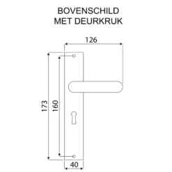 KARWEI deurkruk set Wave recht schild sleutelgat 56 mm chroom mat Discount