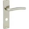 KARWEI deurkruk set Wave recht schild vrij-bezet sluiting 63/8 mm nikkel glans Online