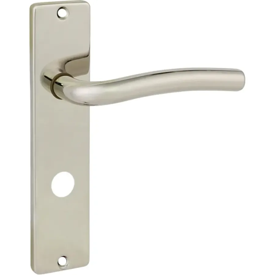 KARWEI deurkruk set Wave recht schild vrij-bezet sluiting 63/8 mm nikkel glans Online