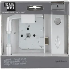KARWEI insteekslot badkamerslot/wc-slot compleet met deurschild Doorn 50mm PC 63mm Online