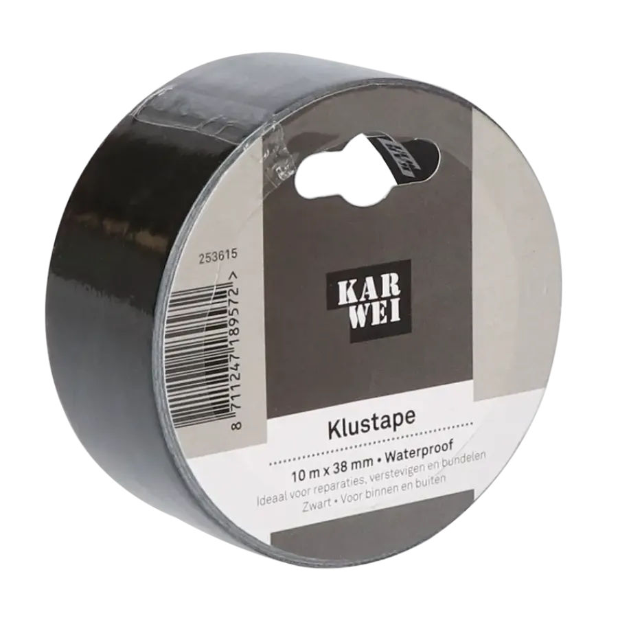 KARWEI klus- en reparatietape zwart 10 m x 38 mm Best