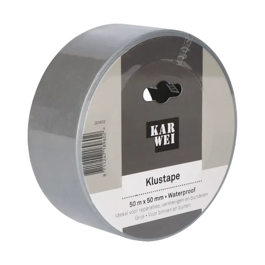 KARWEI klus- en reparatietape grijs 50 m x 50 mm New