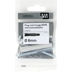 KARWEI kraagplug 8x50mm+schr.duim 6x65mm 2ST