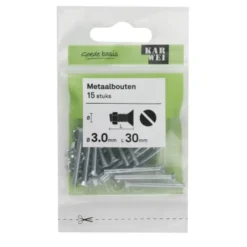 KARWEI metaalbout verzinkt 3x30 mm 15 stuks