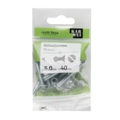 KARWEI metaalbout verzinkt 5x40 mm 15 stuks